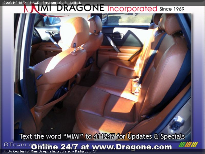 Beryllium 16 / Brick/Black 2003 Infiniti FX 45 AWD