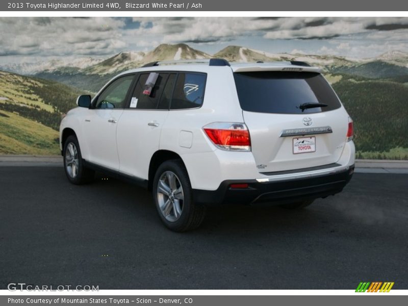 Blizzard White Pearl / Ash 2013 Toyota Highlander Limited 4WD