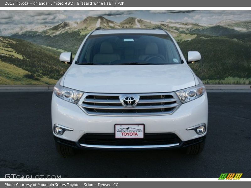 Blizzard White Pearl / Ash 2013 Toyota Highlander Limited 4WD