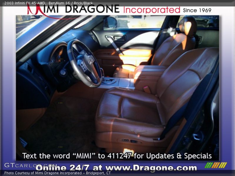 Beryllium 16 / Brick/Black 2003 Infiniti FX 45 AWD