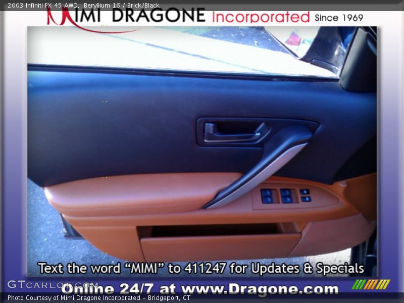 Beryllium 16 / Brick/Black 2003 Infiniti FX 45 AWD