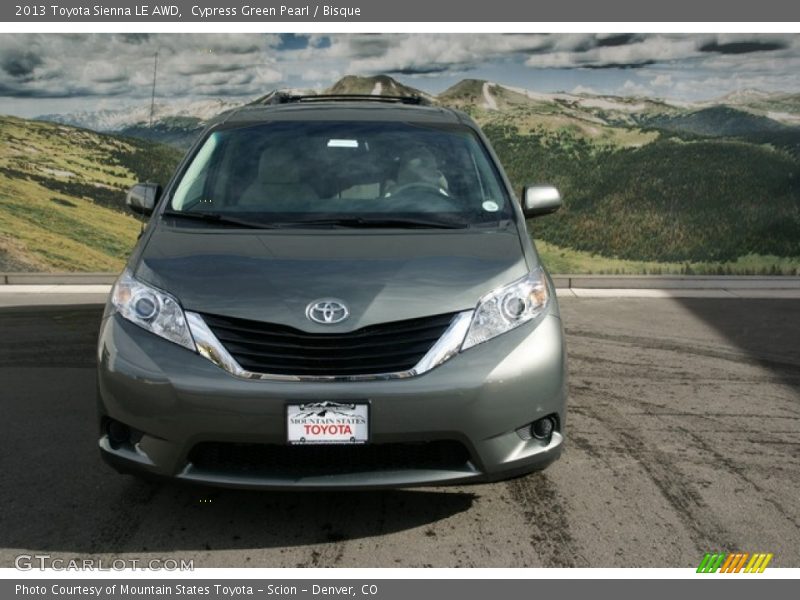 Cypress Green Pearl / Bisque 2013 Toyota Sienna LE AWD