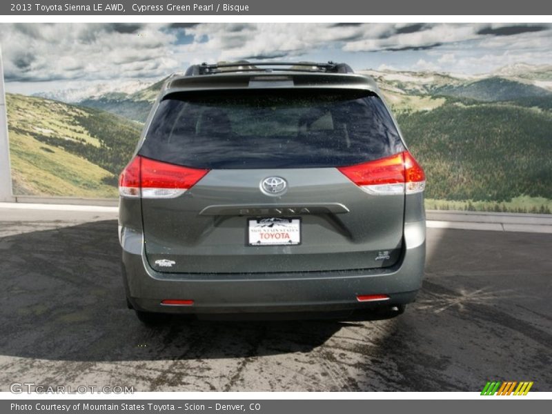 Cypress Green Pearl / Bisque 2013 Toyota Sienna LE AWD