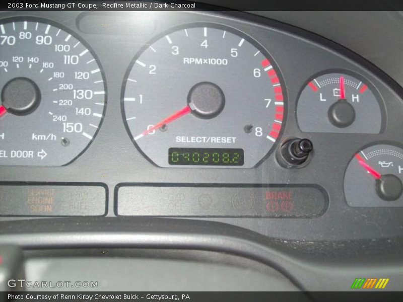 Redfire Metallic / Dark Charcoal 2003 Ford Mustang GT Coupe