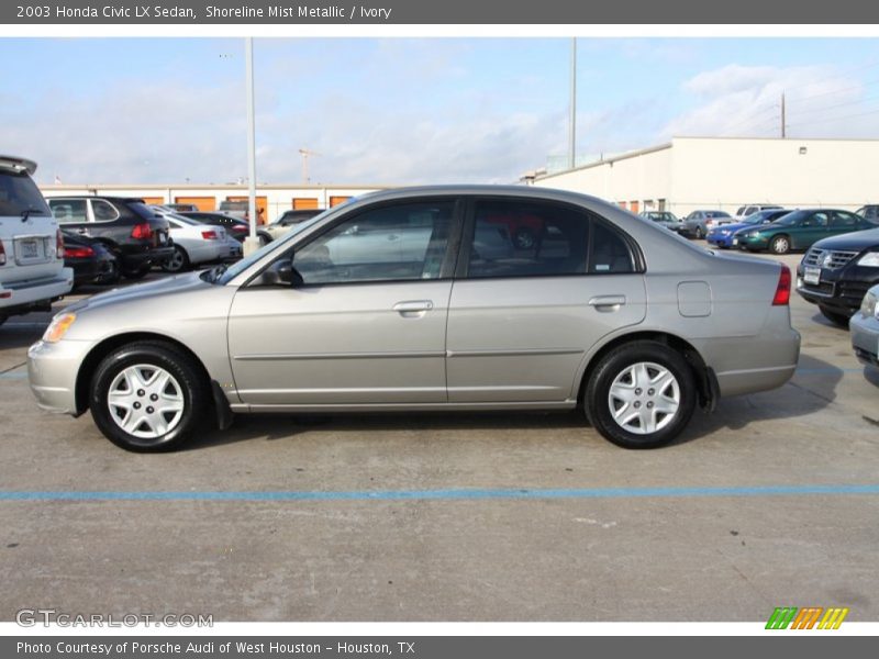 Shoreline Mist Metallic / Ivory 2003 Honda Civic LX Sedan