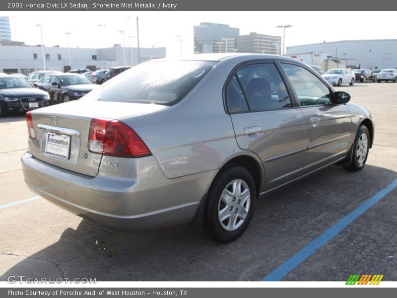 Shoreline Mist Metallic / Ivory 2003 Honda Civic LX Sedan