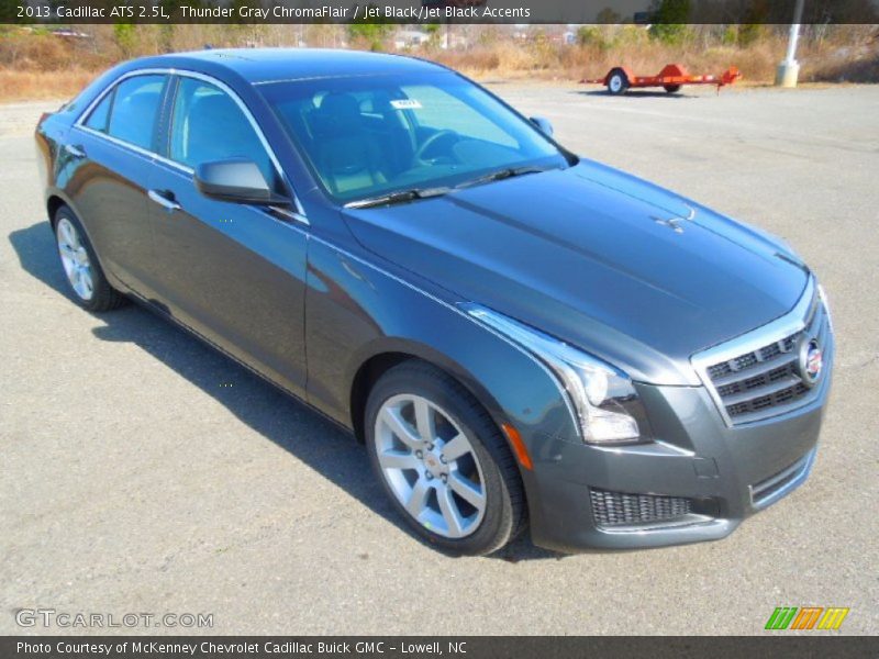 Thunder Gray ChromaFlair / Jet Black/Jet Black Accents 2013 Cadillac ATS 2.5L