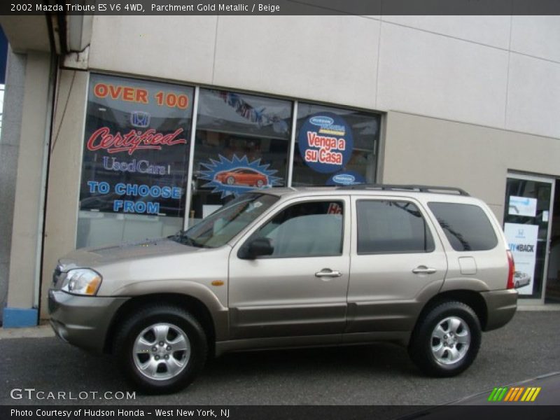 Parchment Gold Metallic / Beige 2002 Mazda Tribute ES V6 4WD