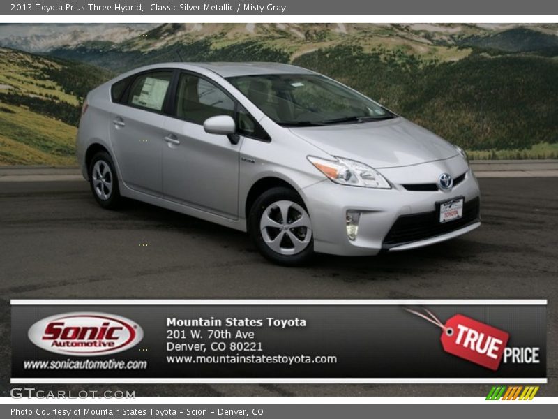 Classic Silver Metallic / Misty Gray 2013 Toyota Prius Three Hybrid