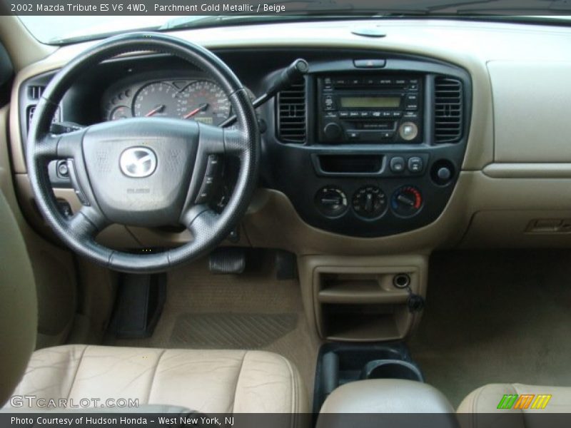 Parchment Gold Metallic / Beige 2002 Mazda Tribute ES V6 4WD