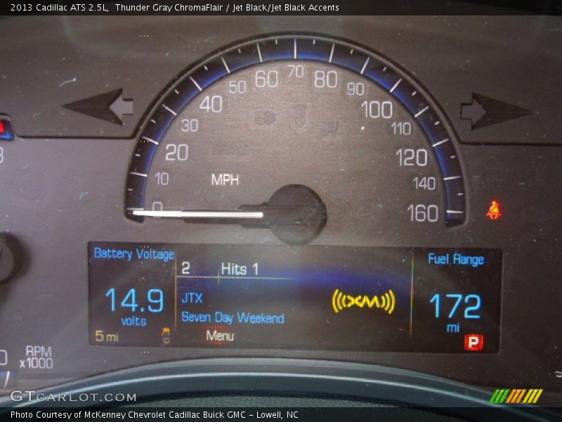 Thunder Gray ChromaFlair / Jet Black/Jet Black Accents 2013 Cadillac ATS 2.5L