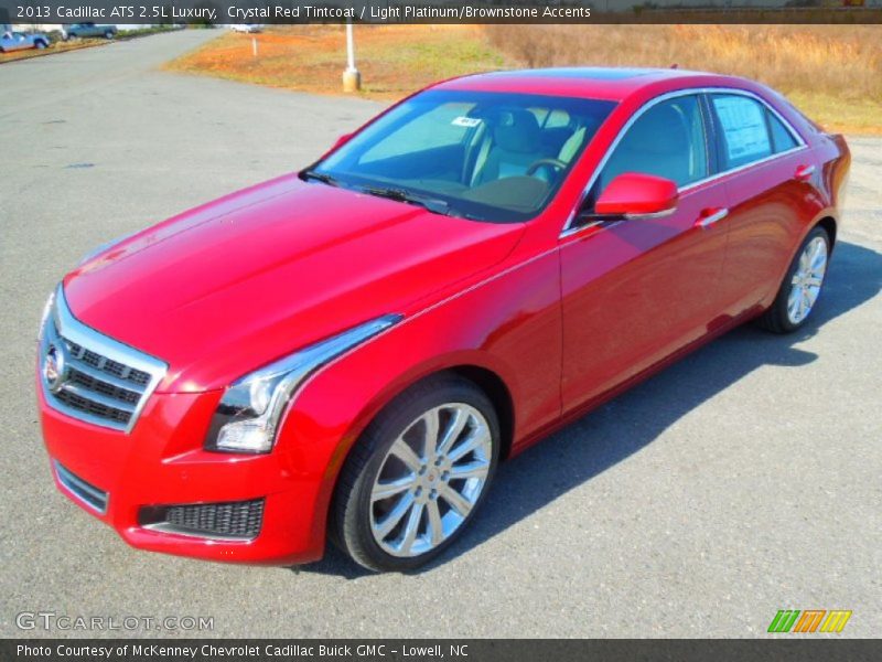 Crystal Red Tintcoat / Light Platinum/Brownstone Accents 2013 Cadillac ATS 2.5L Luxury