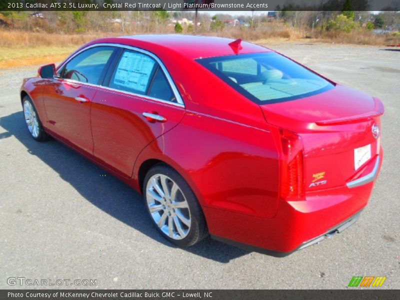 Crystal Red Tintcoat / Light Platinum/Brownstone Accents 2013 Cadillac ATS 2.5L Luxury