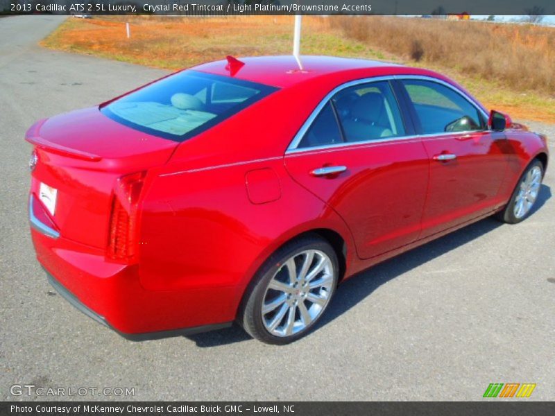 Crystal Red Tintcoat / Light Platinum/Brownstone Accents 2013 Cadillac ATS 2.5L Luxury