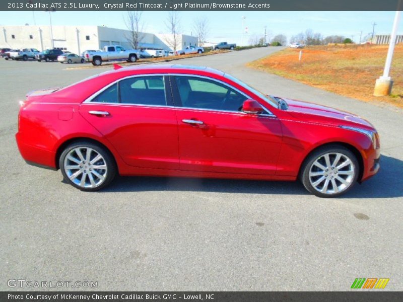 Crystal Red Tintcoat / Light Platinum/Brownstone Accents 2013 Cadillac ATS 2.5L Luxury