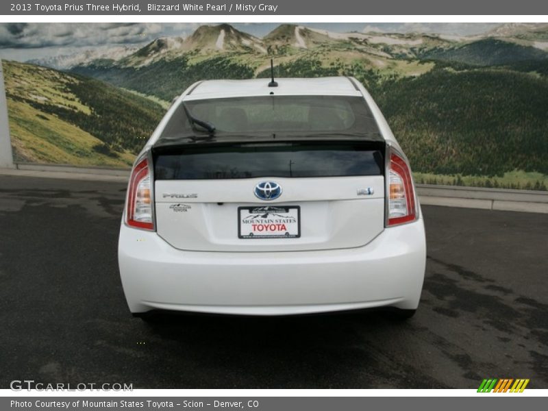 Blizzard White Pearl / Misty Gray 2013 Toyota Prius Three Hybrid