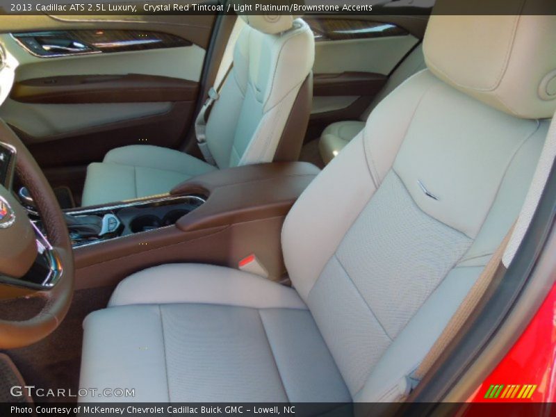 Crystal Red Tintcoat / Light Platinum/Brownstone Accents 2013 Cadillac ATS 2.5L Luxury