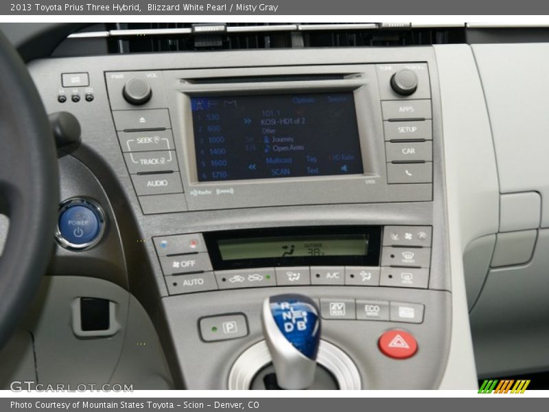 Blizzard White Pearl / Misty Gray 2013 Toyota Prius Three Hybrid