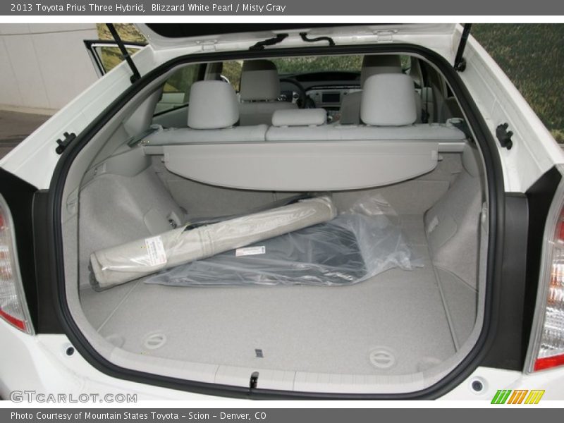Blizzard White Pearl / Misty Gray 2013 Toyota Prius Three Hybrid