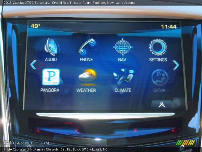 Crystal Red Tintcoat / Light Platinum/Brownstone Accents 2013 Cadillac ATS 2.5L Luxury