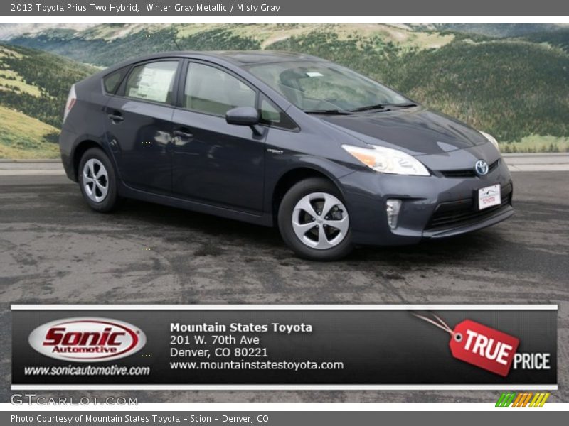 Winter Gray Metallic / Misty Gray 2013 Toyota Prius Two Hybrid