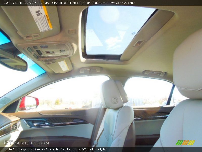 Crystal Red Tintcoat / Light Platinum/Brownstone Accents 2013 Cadillac ATS 2.5L Luxury