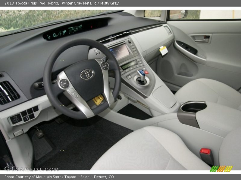 Winter Gray Metallic / Misty Gray 2013 Toyota Prius Two Hybrid