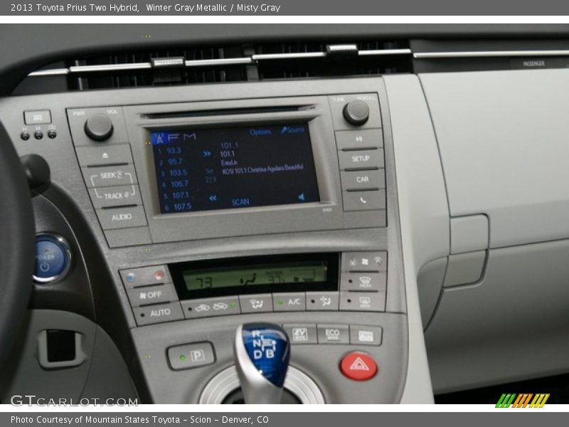 Winter Gray Metallic / Misty Gray 2013 Toyota Prius Two Hybrid