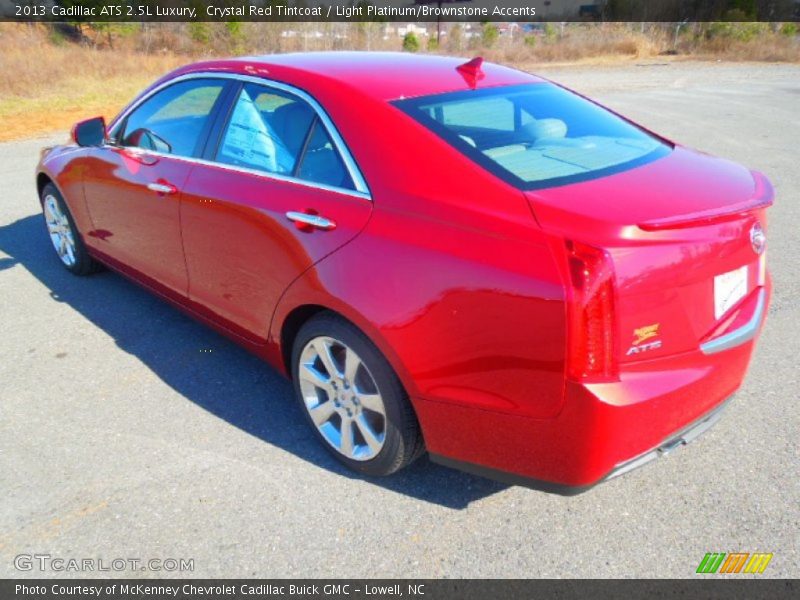 Crystal Red Tintcoat / Light Platinum/Brownstone Accents 2013 Cadillac ATS 2.5L Luxury