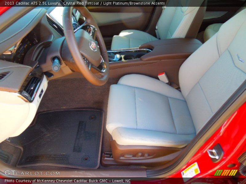  2013 ATS 2.5L Luxury Light Platinum/Brownstone Accents Interior