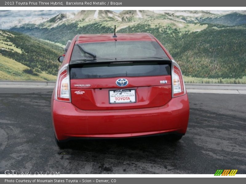 Barcelona Red Metallic / Bisque 2013 Toyota Prius Three Hybrid