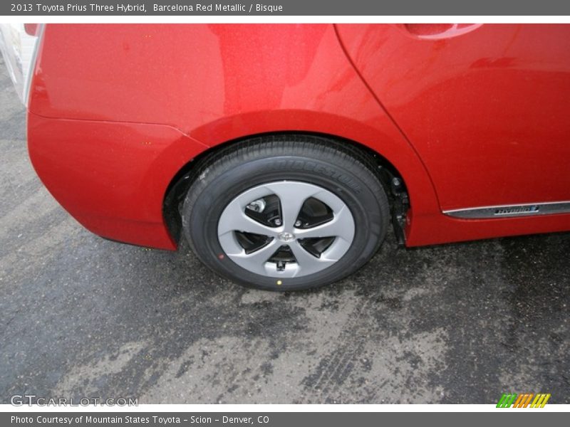 Barcelona Red Metallic / Bisque 2013 Toyota Prius Three Hybrid