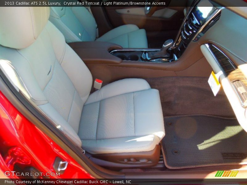 Crystal Red Tintcoat / Light Platinum/Brownstone Accents 2013 Cadillac ATS 2.5L Luxury