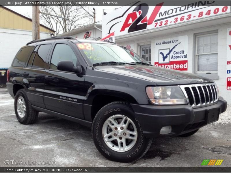 Brilliant Black / Sandstone 2003 Jeep Grand Cherokee Laredo 4x4