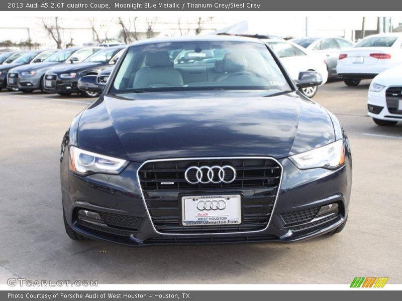 Moonlight Blue Metallic / Titanium Grey/Steel Grey 2013 Audi A5 2.0T quattro Coupe