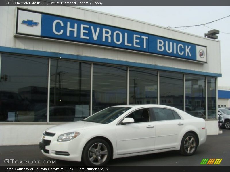 White Diamond Tricoat / Ebony 2012 Chevrolet Malibu LT