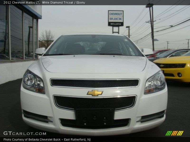 White Diamond Tricoat / Ebony 2012 Chevrolet Malibu LT