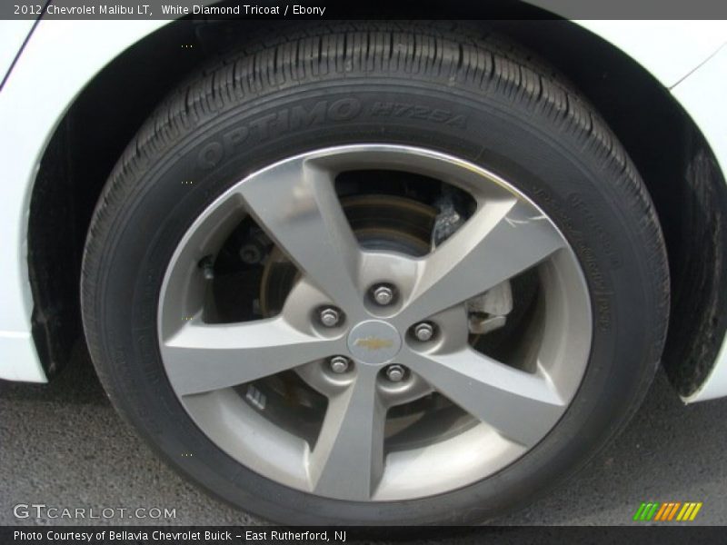 White Diamond Tricoat / Ebony 2012 Chevrolet Malibu LT