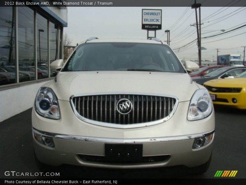 White Diamond Tricoat / Titanium 2012 Buick Enclave AWD