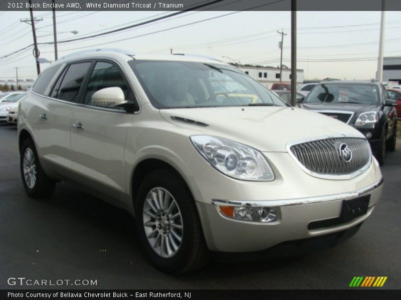 White Diamond Tricoat / Titanium 2012 Buick Enclave AWD