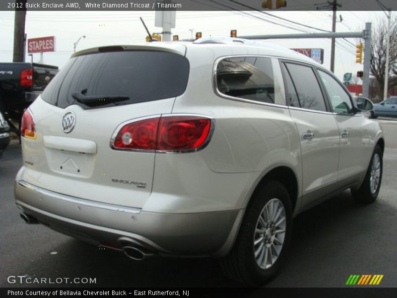 White Diamond Tricoat / Titanium 2012 Buick Enclave AWD
