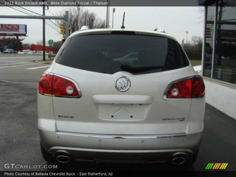 White Diamond Tricoat / Titanium 2012 Buick Enclave AWD