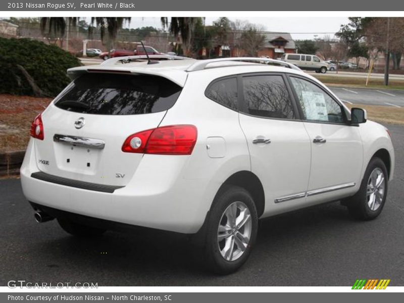 Pearl White / Black 2013 Nissan Rogue SV