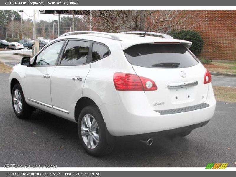 Pearl White / Black 2013 Nissan Rogue SV