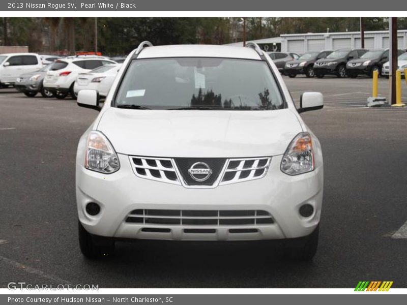 Pearl White / Black 2013 Nissan Rogue SV