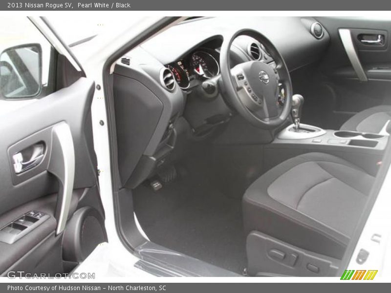 Pearl White / Black 2013 Nissan Rogue SV