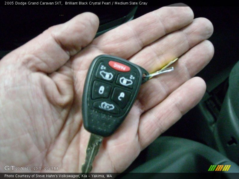 Brilliant Black Crystal Pearl / Medium Slate Gray 2005 Dodge Grand Caravan SXT