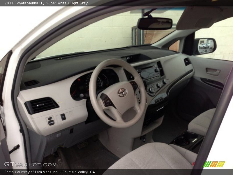 Super White / Light Gray 2011 Toyota Sienna LE