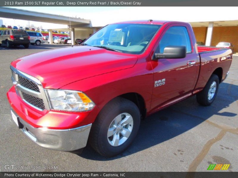Deep Cherry Red Pearl / Black/Diesel Gray 2013 Ram 1500 SLT Regular Cab