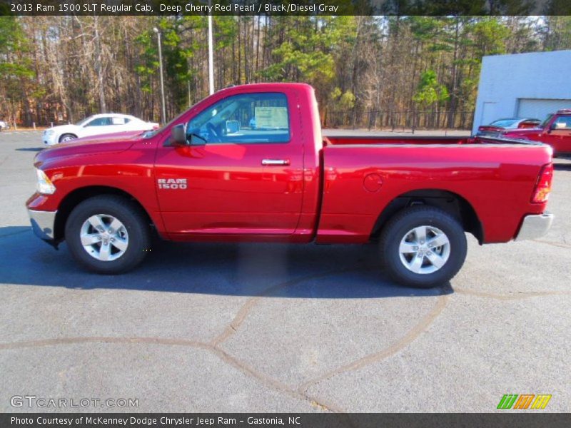 Deep Cherry Red Pearl / Black/Diesel Gray 2013 Ram 1500 SLT Regular Cab